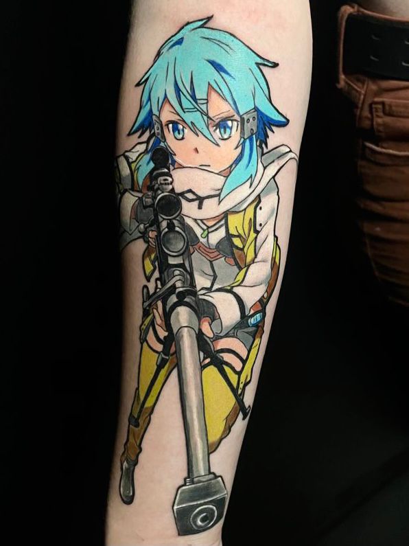 sword art online in Dotwork Tattoos  Search in 13M Tattoos Now   Tattoodo