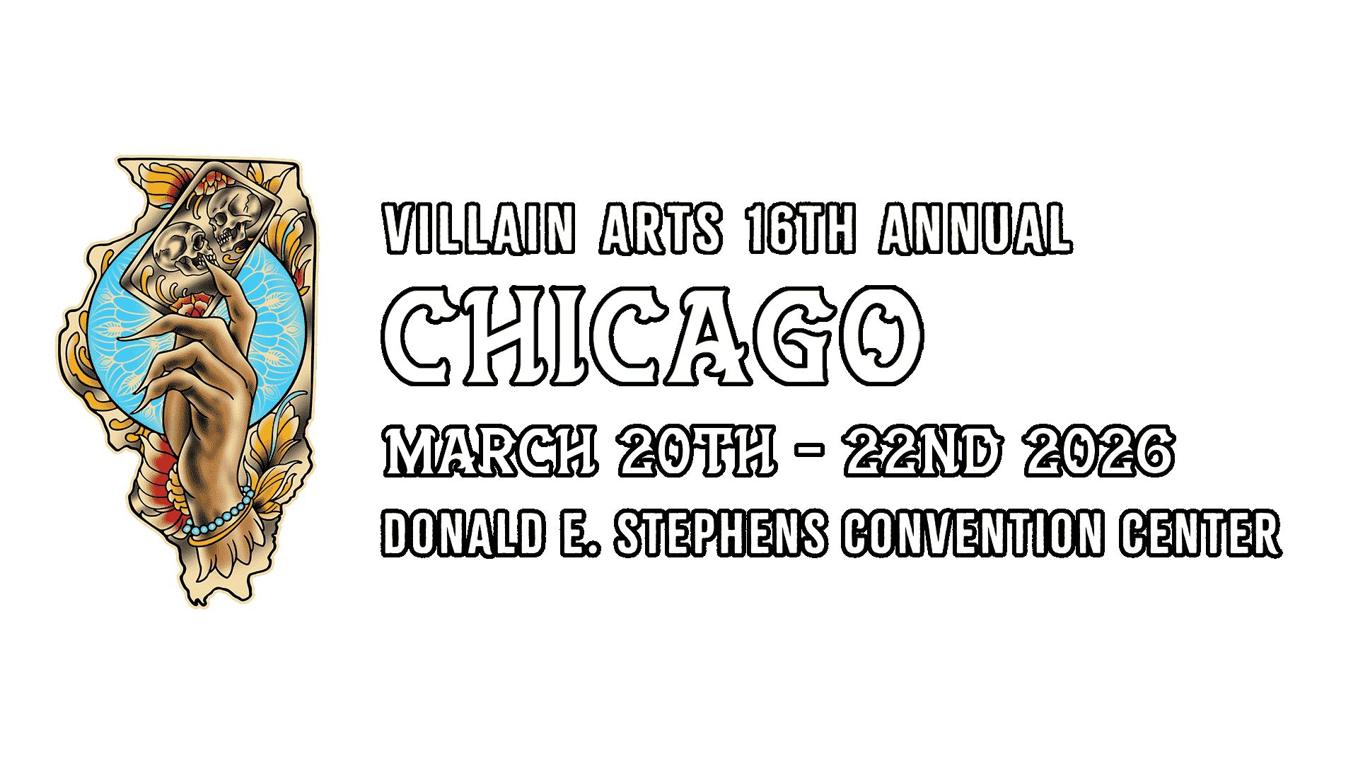 Chicago Tattoo Convention on March 20th - March 22nd 2026 at the Donald E. Stephens Convention Center.
