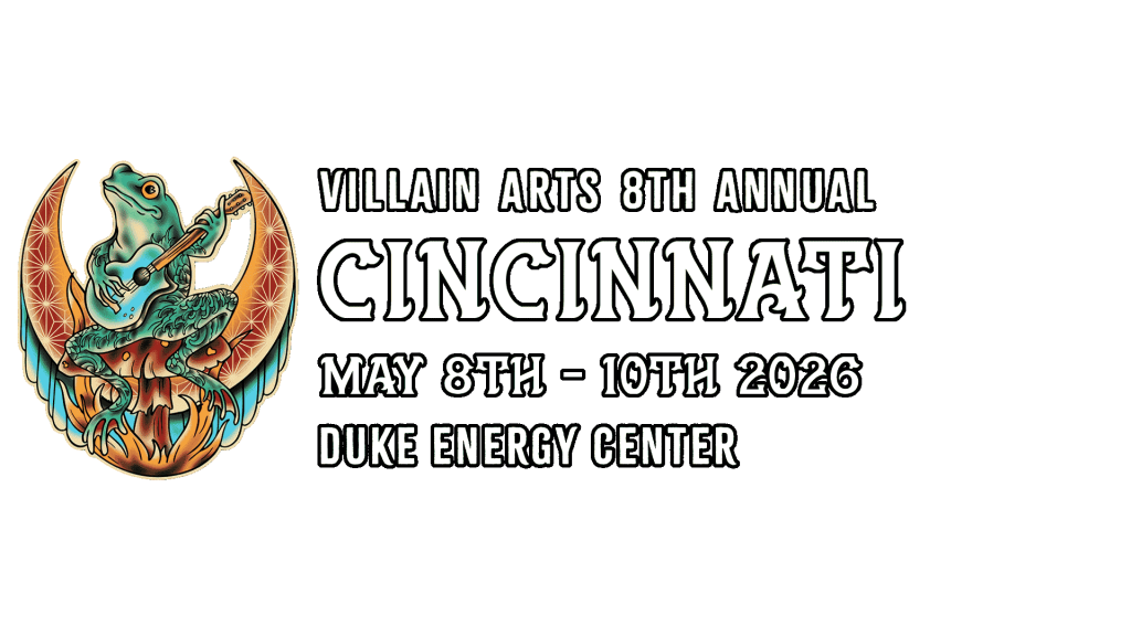 Cincinnati Tattoo Convention on May 8th - May 10th 2026 at Duke Energy Center.