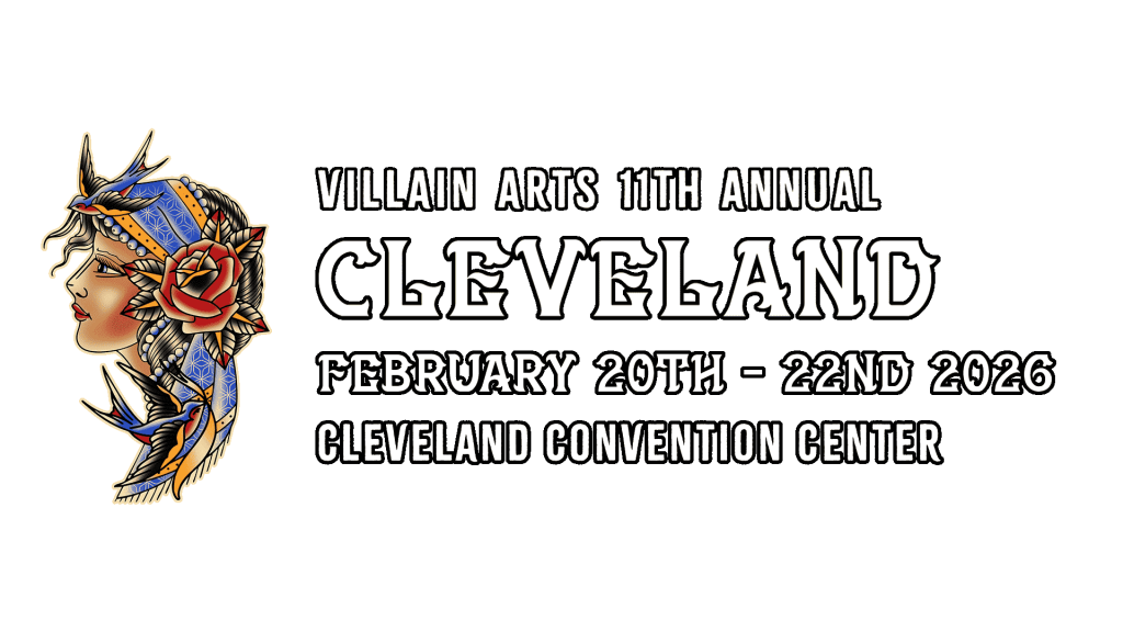 Cleveland Tattoo Convention on February 20th - February 22nd 2026 at the Cleveland Convention Center.