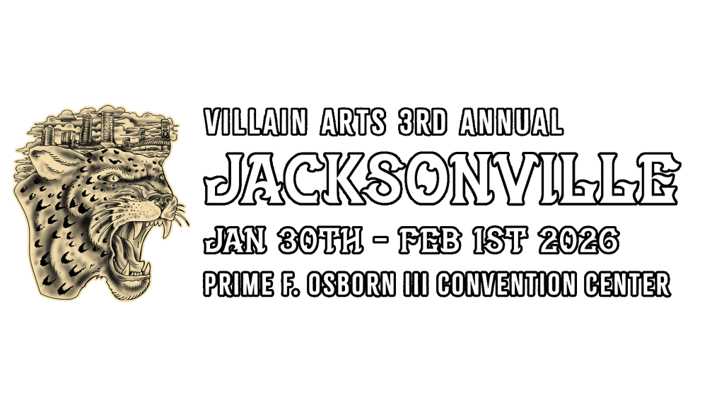 Jacksonville Tattoo Convention on January 30th - February 1st 2026 at the Prime F. Osborn III Convention Center.