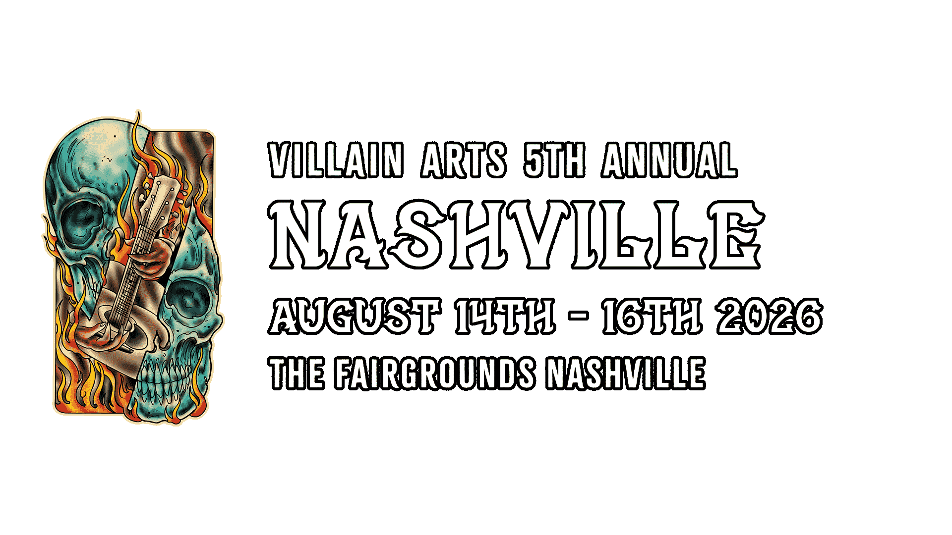 Nashville Tattoo Convention on August 14th - August 16th 2026 at the Fairgrounds Nashville.