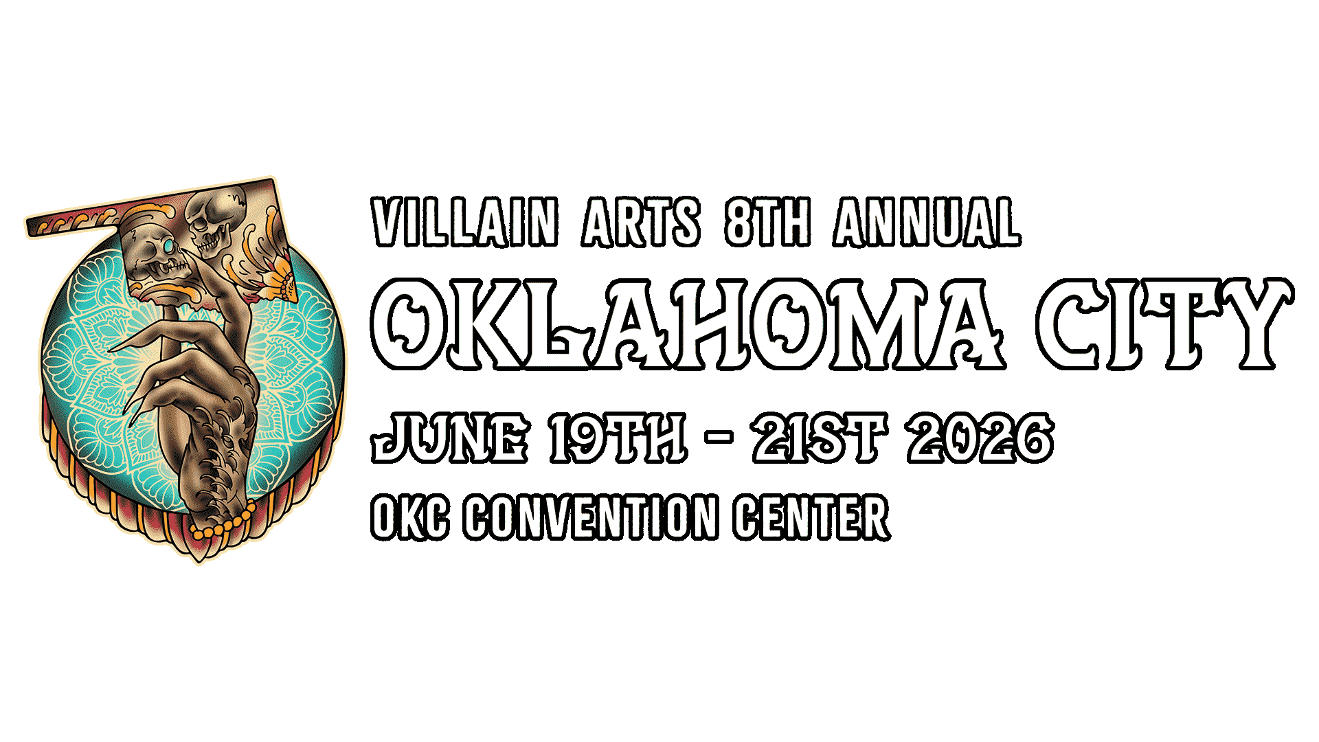Oklahoma City Tattoo Convention on June 19th - June 21st 2026 at the Oklahoma City Convention Center.