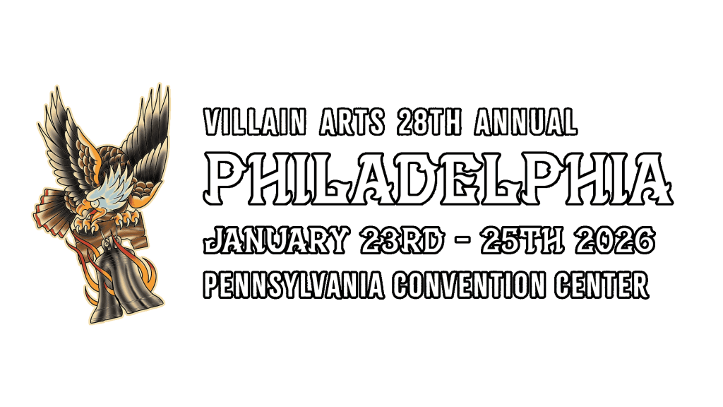 Philadelphia Tattoo Convention on January 23rd - January 25th 2026 at the Pennsylvania Convention Center.