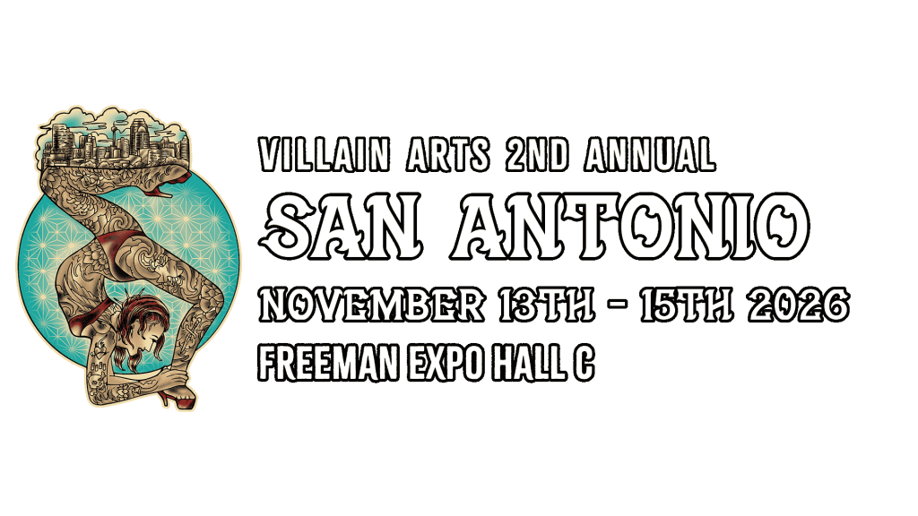 San Antonio Tattoo Convention on November 13th - November 15th 2026 at the Freeman Expo Center Hall C.