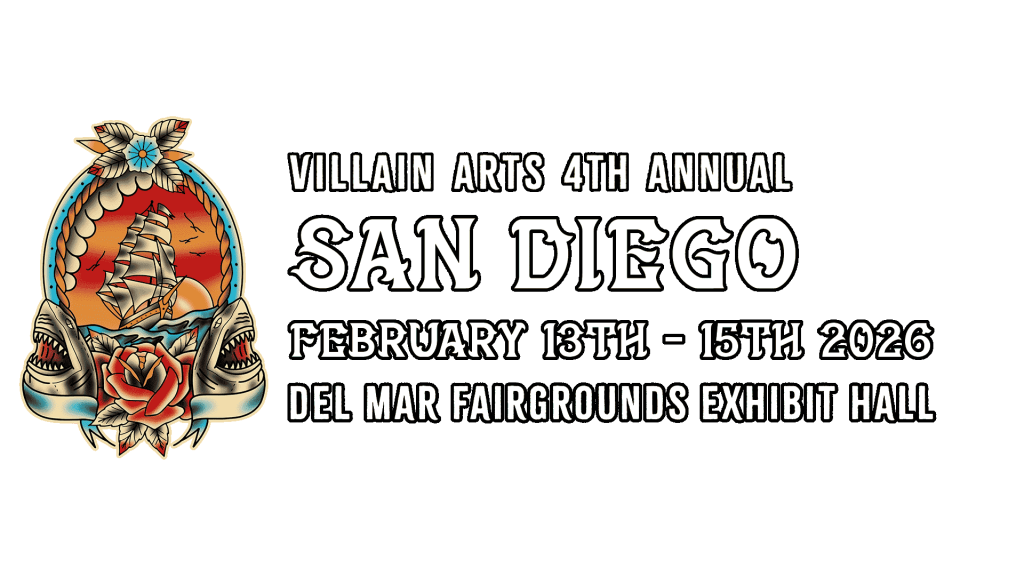 San Diego Tattoo Festival on February 13th - February 15th 2026 at Del Mar Fairgrounds Exhibit Hall.