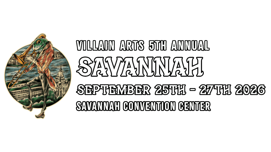 Savannah Tattoo Convention on September 25th - September 27th 2026 at the Savanah Convention Center.