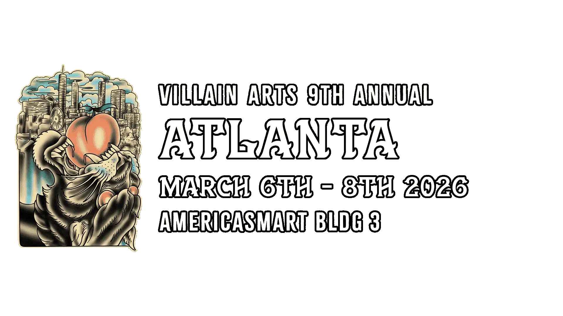 Asheville Tattoo Convention on March 6th - March 8th 2026 at the AmericasMart Building 3.