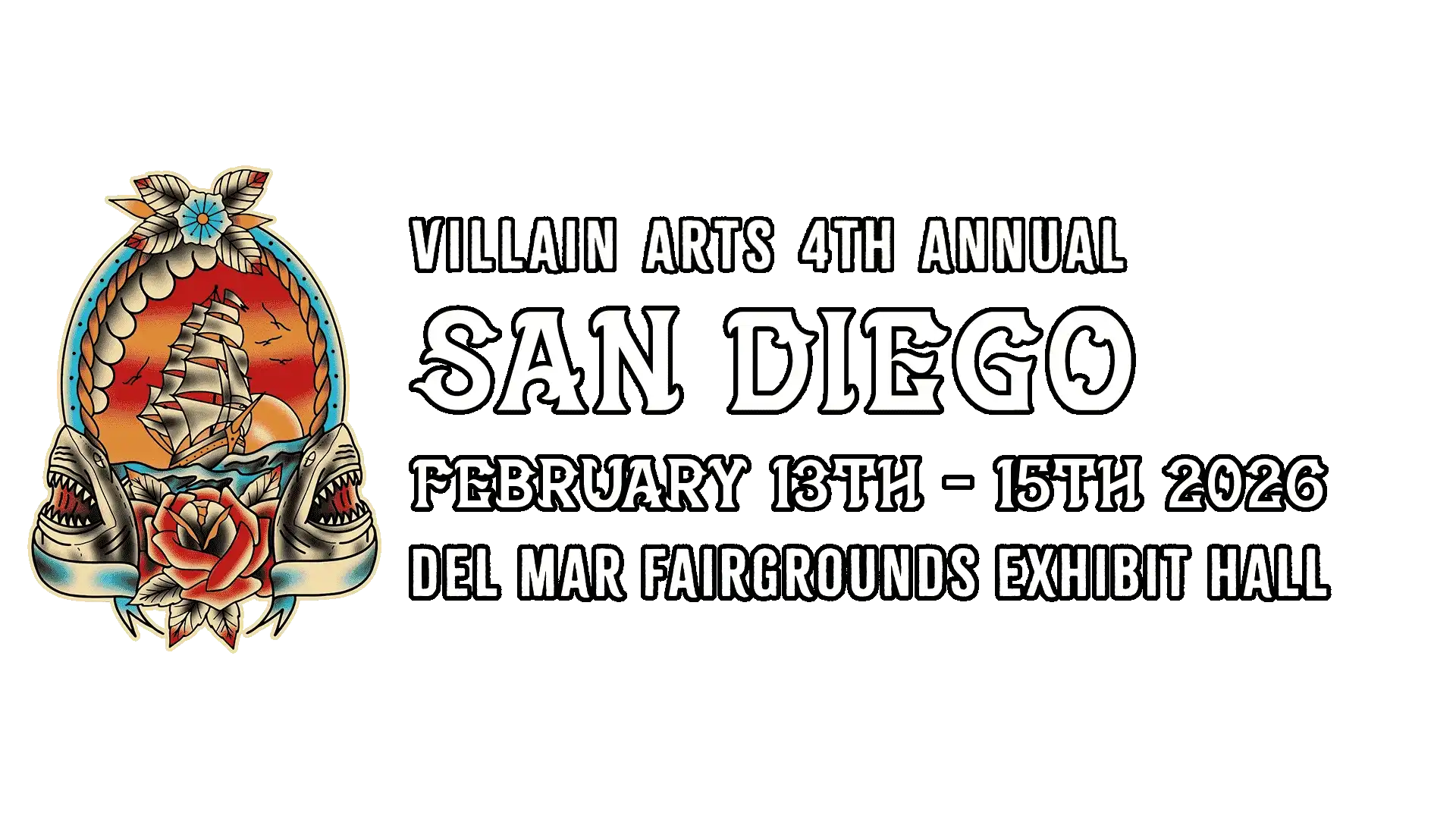 San Diego Tattoo Festival on February 13th - February 15th 2026 at Del Mar Fairgrounds Exhibit Hall.