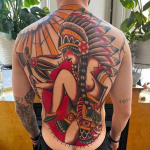 pennyboy back tattoo